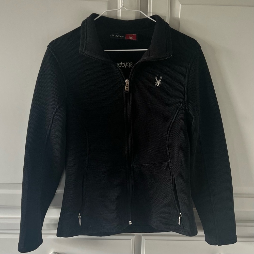 SPYDER ENDURE, FULL-ZIP, MID WEIGHT, BLACK,
CORE SWEATER WOMEN'S, Sz Lg